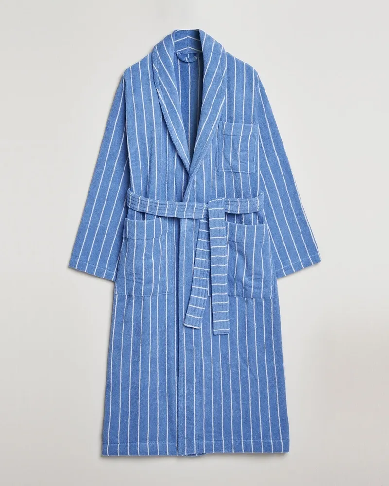 TEKLA Organic Terry Classic Bathrobe Marseille Blau