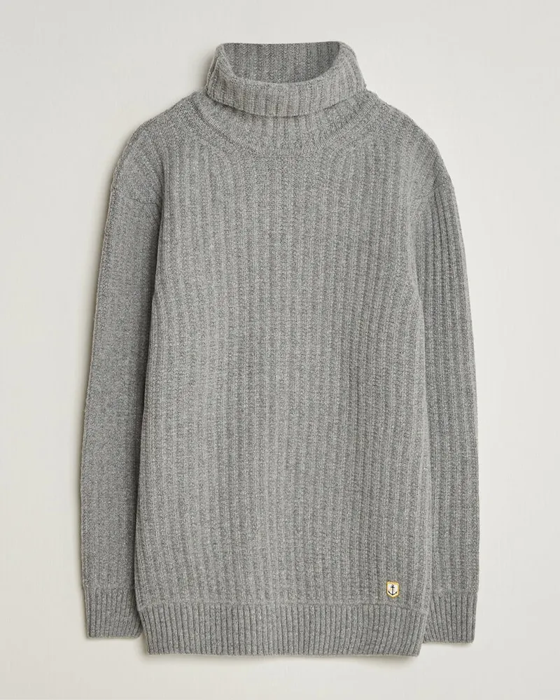 Armor-Lux Wool Knitted Rollneck Slate Grau