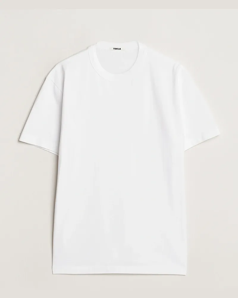 TEKLA Organic Cotton Sleeping T-Shirt White Weiß