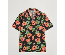 Arvid Flower Hawaii Shirt Black