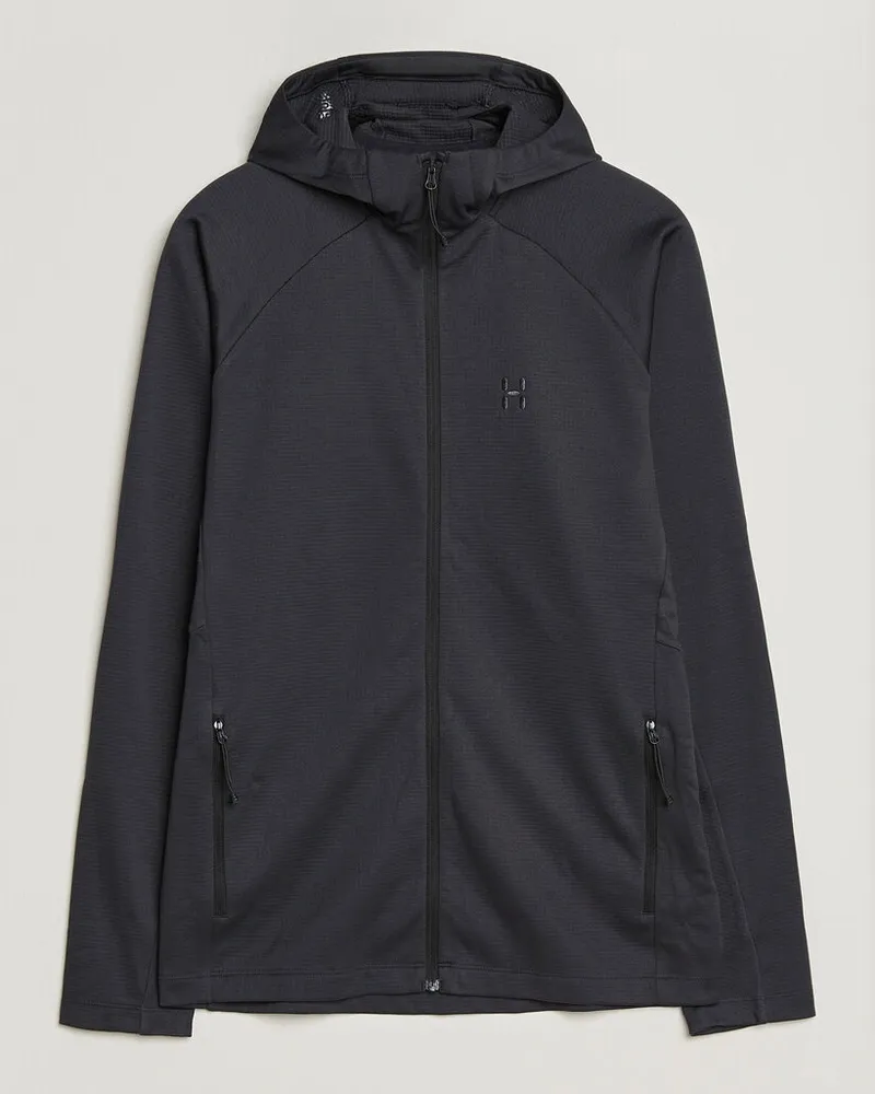 Haglöfs Korp Mid Fleece Hood True Black Schwarz