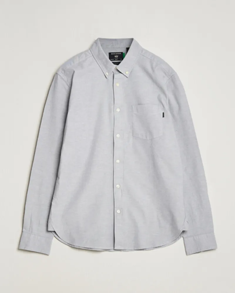 Dockers Baumwoll Stretch Oxford Shirt Medium Grey Heather Grau