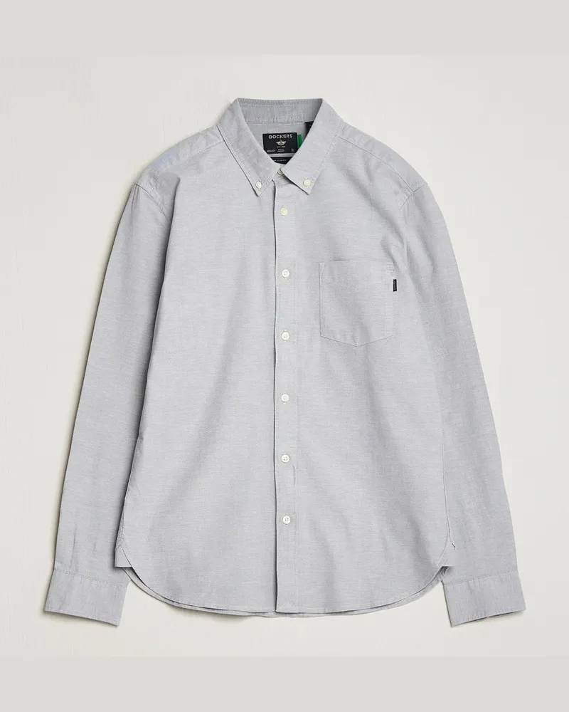 Dockers Cotton Stretch Oxford Shirt Medium Grey Heather Grau