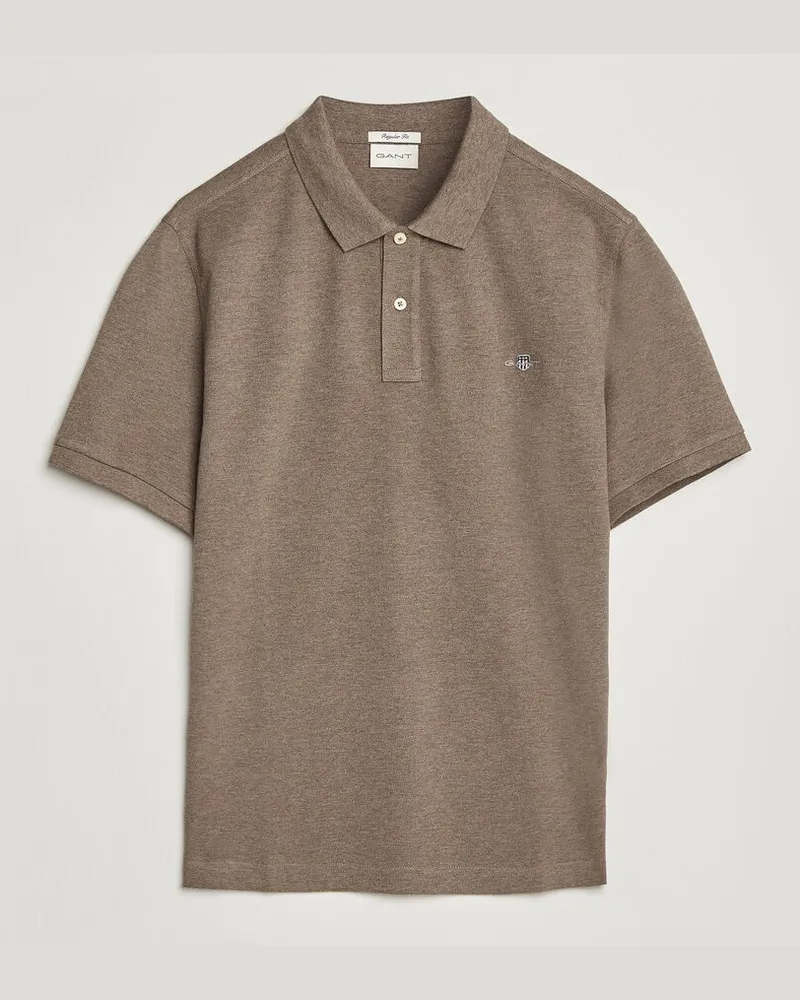 Gant The Original Polo Dark Hazelnut Melange Braun