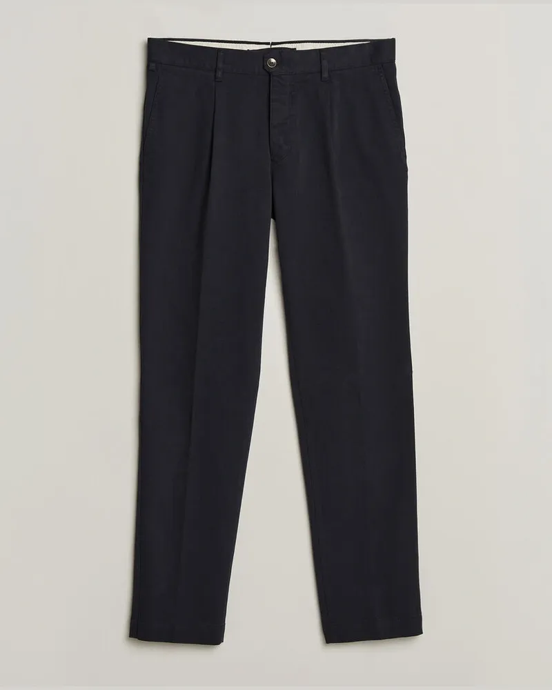 Incotex Regular Fit Cover Chinos Navy Blau