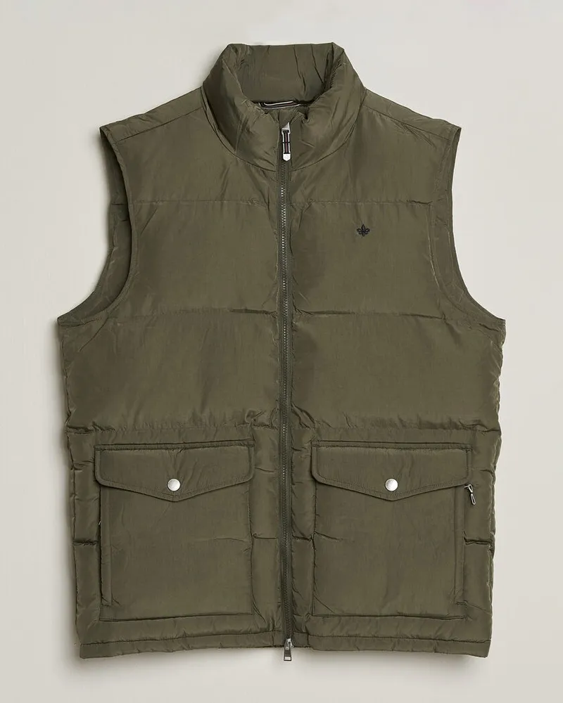 Morris Lennox Puffer Vest Olive Grün