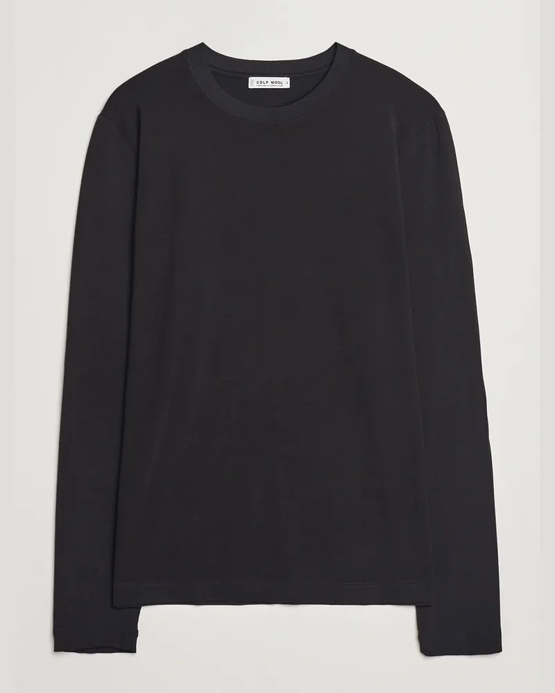 CDLP Wool Long Sleeve T-Shirt Black Schwarz