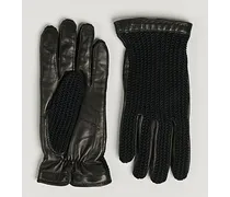 Adam Crochet Woll Lined Glove Black