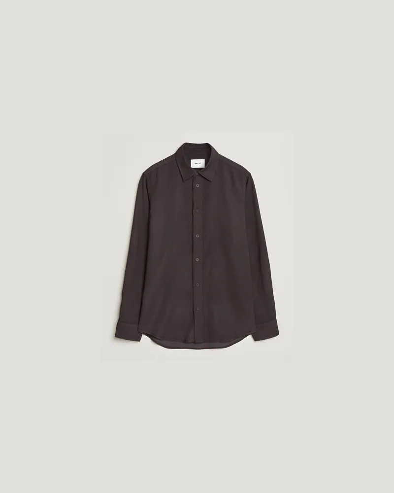 NN 07 Colby Viscose Shirt Dusky Port Braun