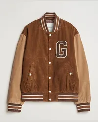 Gant Cord Varsity Jacket Cacao Brown Braun