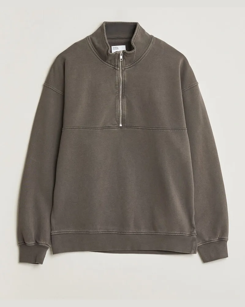 COLORFUL STANDARD Classic Organic Half-Zip Faded Mud Braun