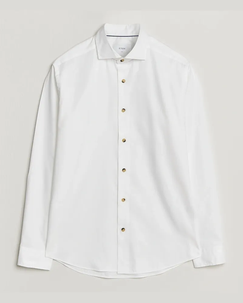 Eton Signature Oxford Shirt White Weiß