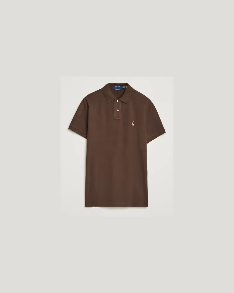 Ralph Lauren Custom Slim Fit Polo Nutmeg Brown Braun