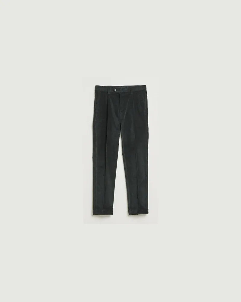 Tiger of Sweden Tenuta Pleated Corduroy Trousers Midnight Green Grün