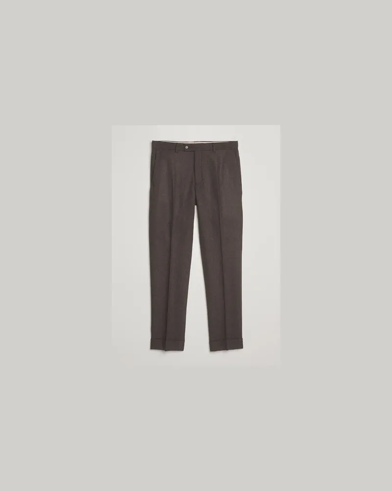 Morris Jack Flannel Trousers Brown Braun