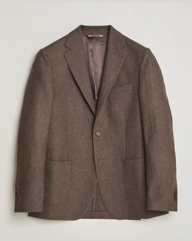 Morris Flannel Suit Blazer Brown Braun