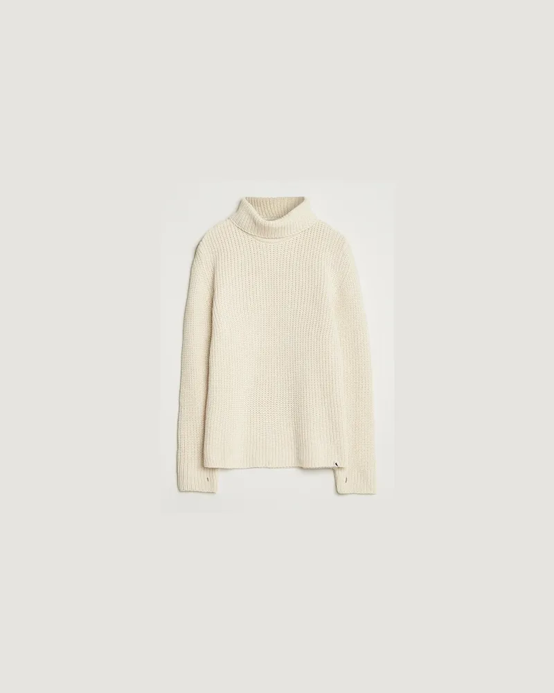 Peregrine Wilkinson Knitted Merino Rollneck Ecru Weiß