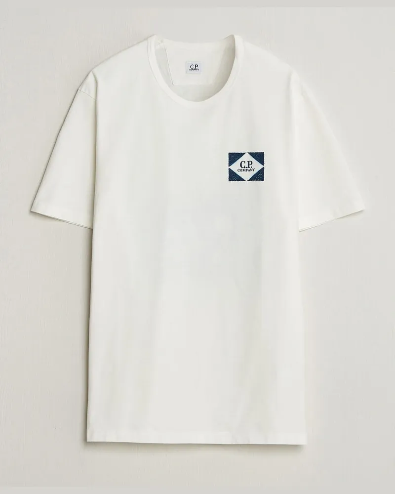 C.P. Company Cotton Jersey Back Print T-Shirt White Weiß
