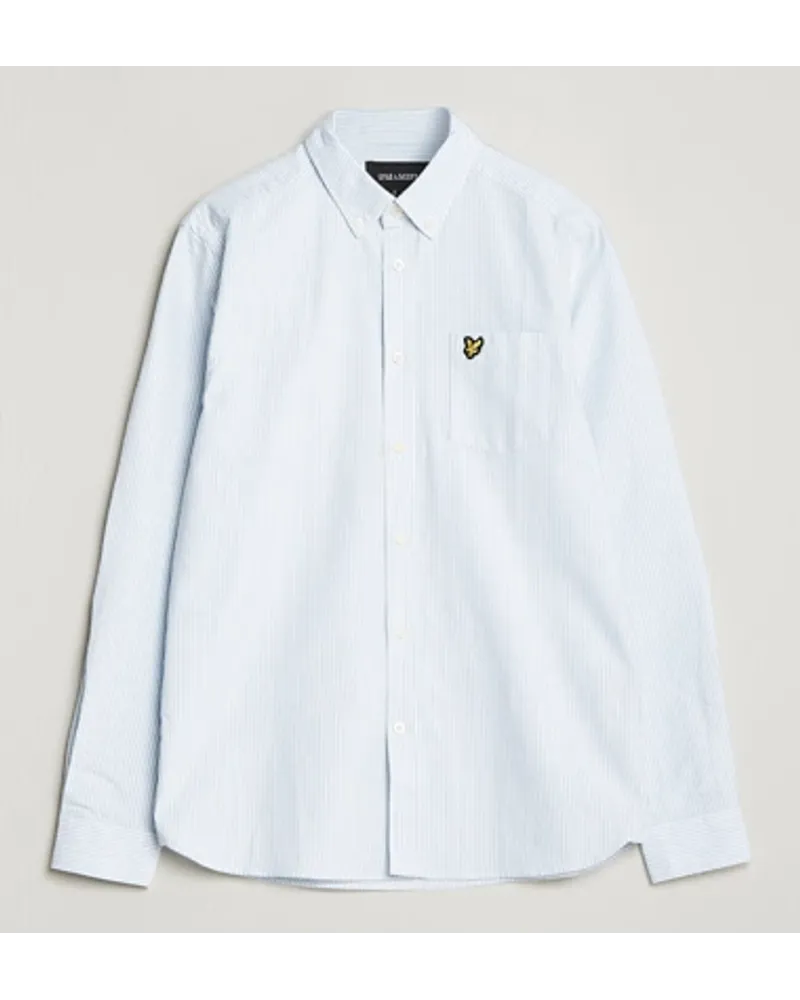 Lyle & Scott Lightweight Oxford Striped Shirt Blue/White Blau