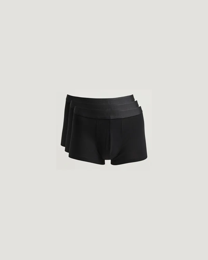 Sunspel 3-Pack Cotton Stretch Trunk Black Schwarz