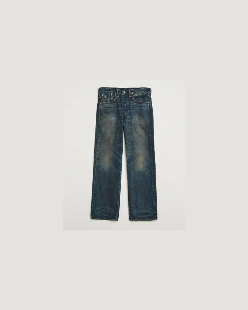 RRL Vintage Five 5-Pocket Denim Grandfalls Wash Blau