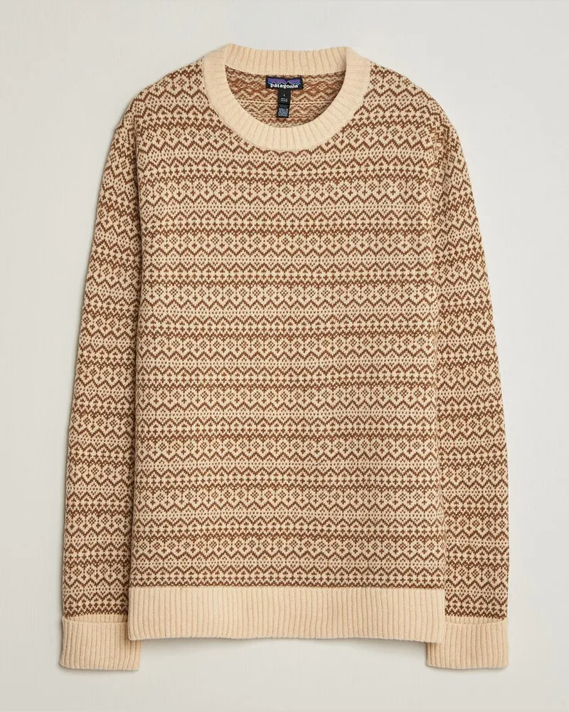 Patagonia Recycled Wool Blend Sweater Snow Squail Natural Beige