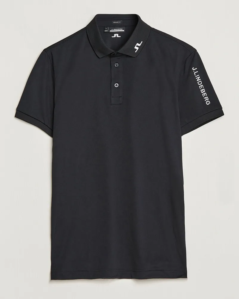 J.Lindeberg Regular Fit Tour Tech Stretch Polo Black Schwarz