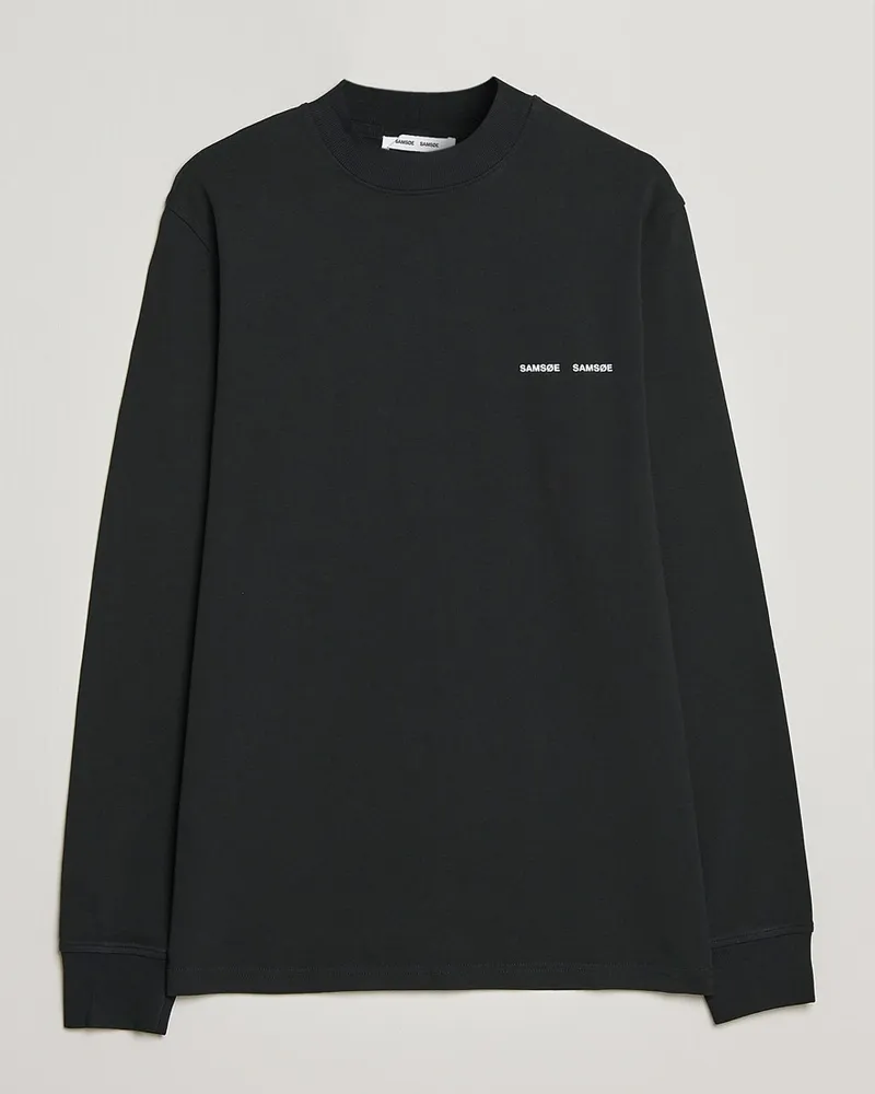 Samsøe & Samsøe Norsbro Long Sleeve Organic Cotton Tee Black Schwarz