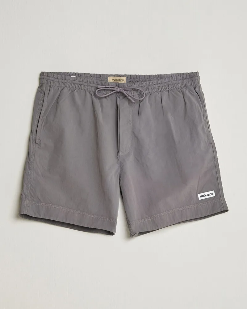 Woolrich Solid Garment Dyed Swimshorts Chark Grau