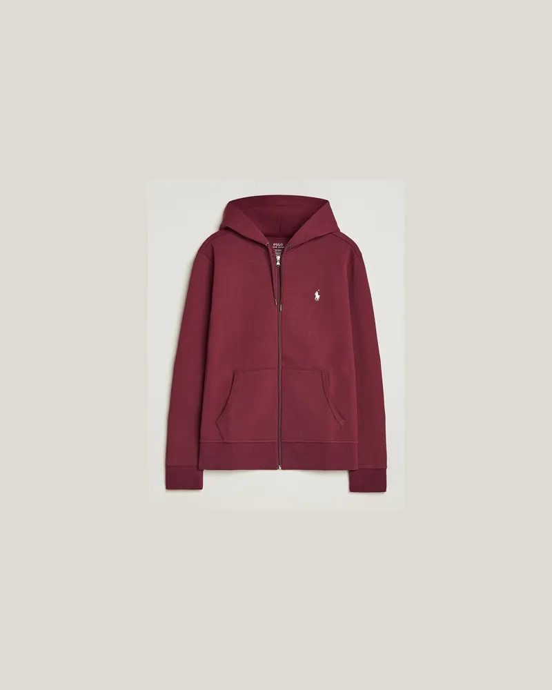 Ralph Lauren Double Knitted Full-Zip Hoodie Classic Wine Rot