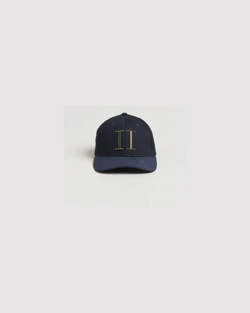 LES DEUX Baseball Cap Suede II Dark Navy Blue Blau
