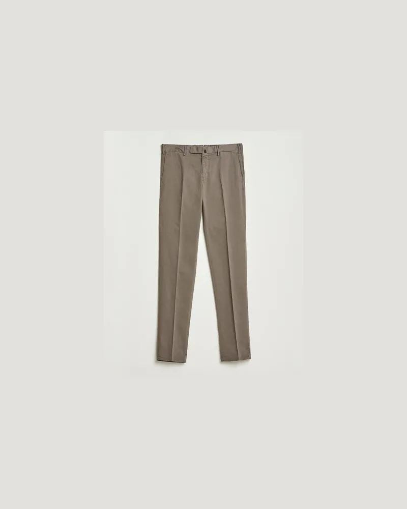 Incotex Slim Fit Cotton Stretch Chinos Grey Grau