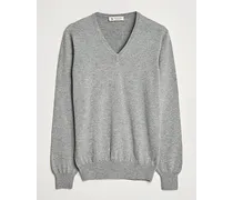 Cashmere V Neck Sweater Light Grey