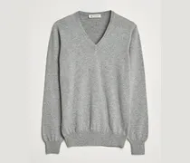 Cashmere V Neck Sweater Light Grey