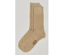 3-Pack Icon Woll/Baumwoll Socks Sand