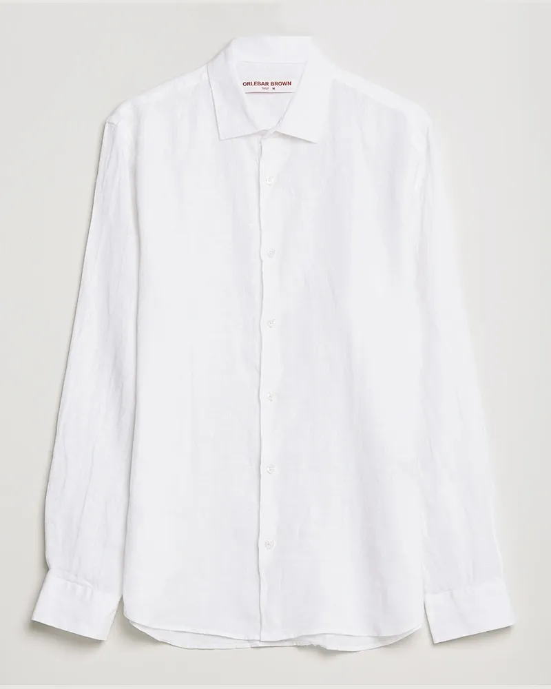 Orlebar Brown Giles Linen CLS Shirt White Weiß