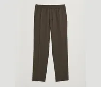 Theo Relaxed Wool Trousers Walnut Brown