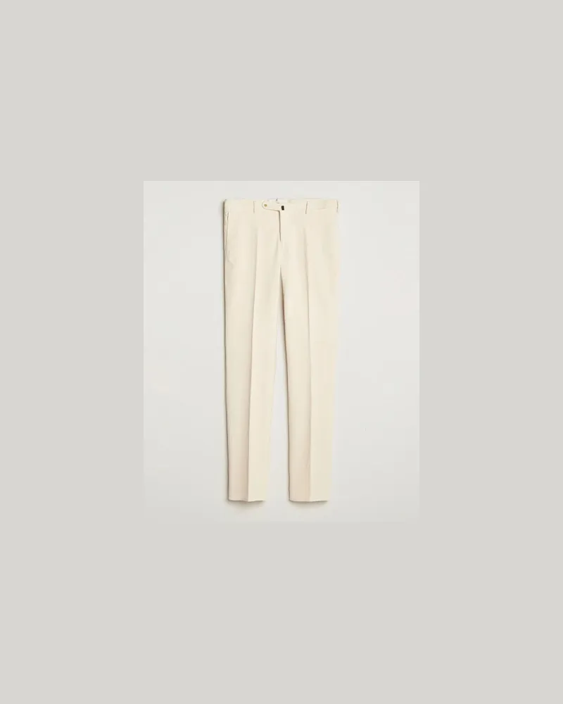 Incotex Regular Fit Moleskine Trousers Off White Weiß