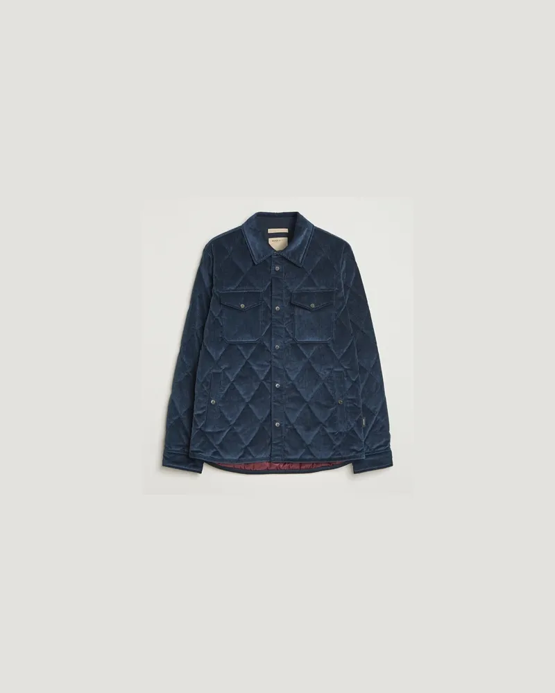 Woolrich Corduroy Alaskan Shirt Jacket Melton Blue Blau