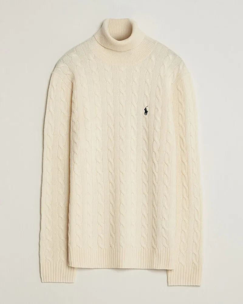 Ralph Lauren Wool/Cashmere Rollneck Andover Cream Weiß