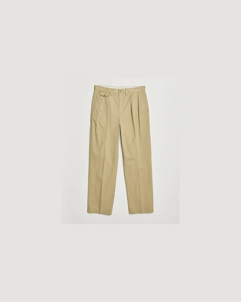 Gant Regular Pleated Twill Chinos Woody Beige Beige