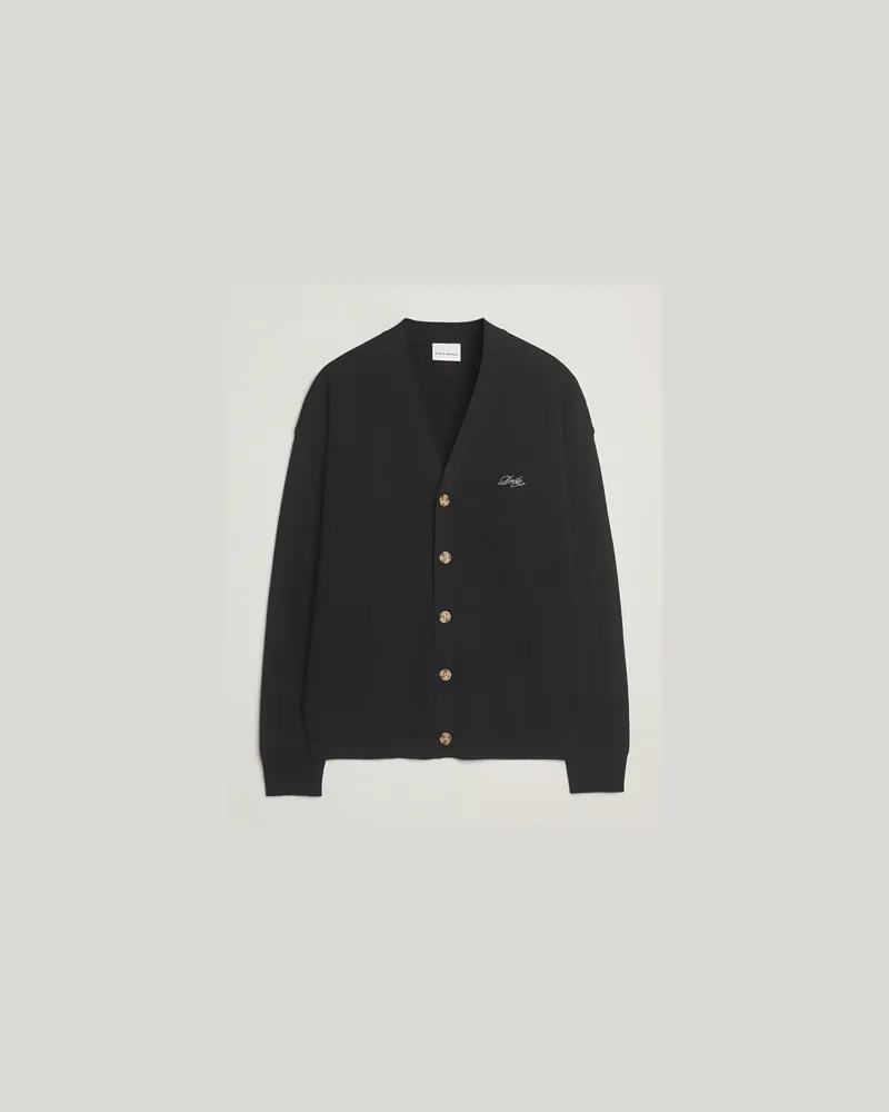 Drôle de Monsieur Merino Knitted Cardigan Black Schwarz