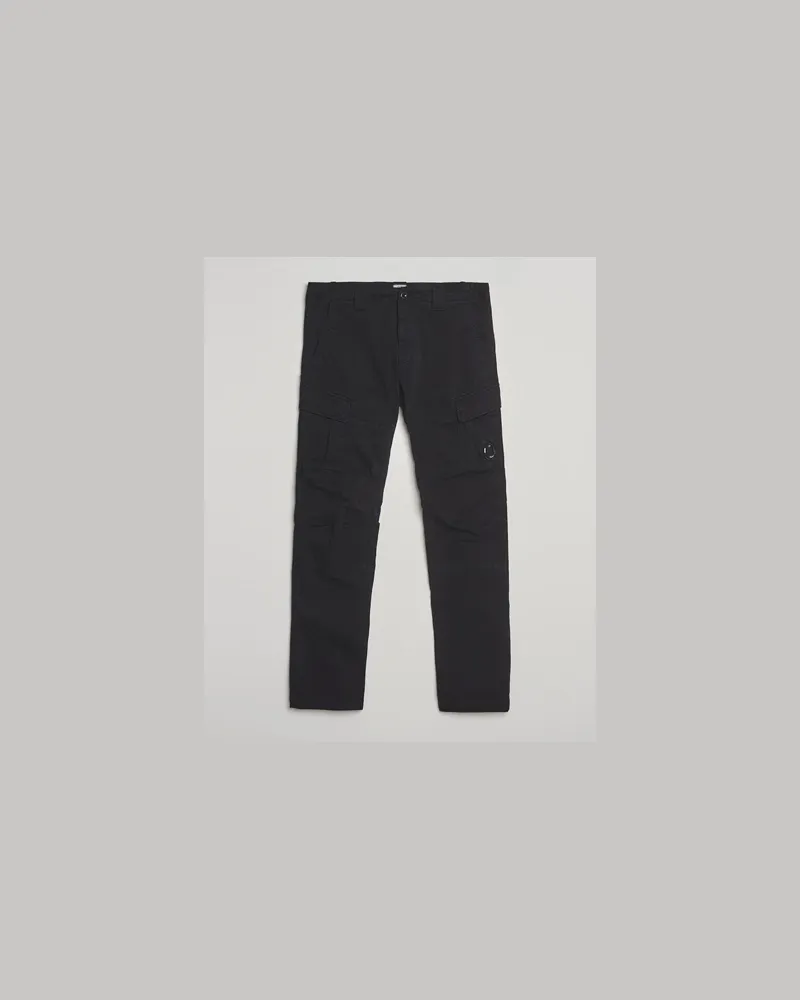 C.P. Company Stretch Satin Lens Cargo Pants Black Schwarz