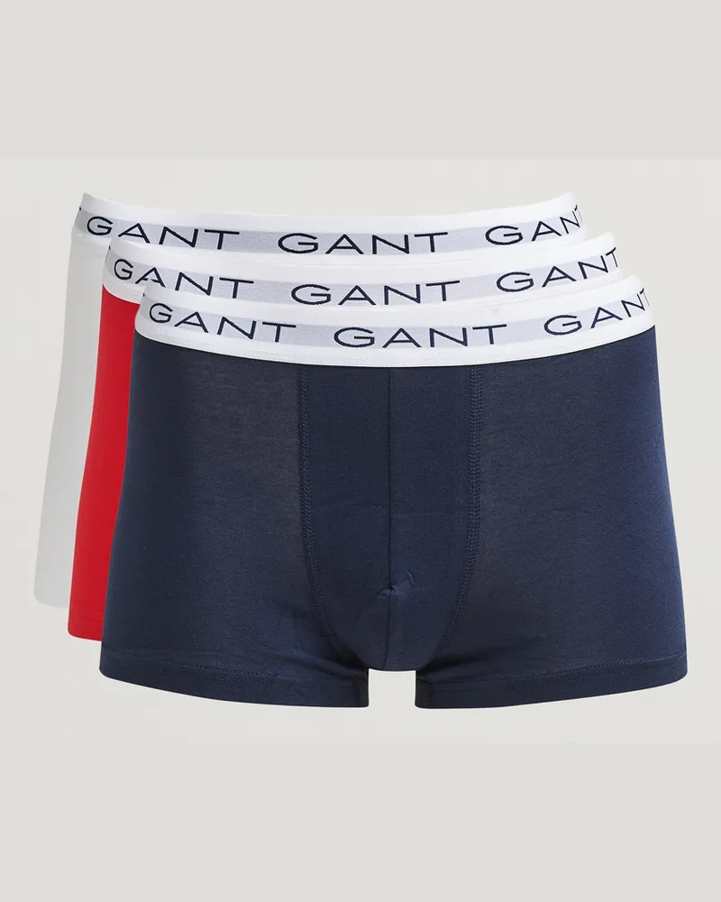 Gant 3-Pack Trunks Blue/Red/White Weiß