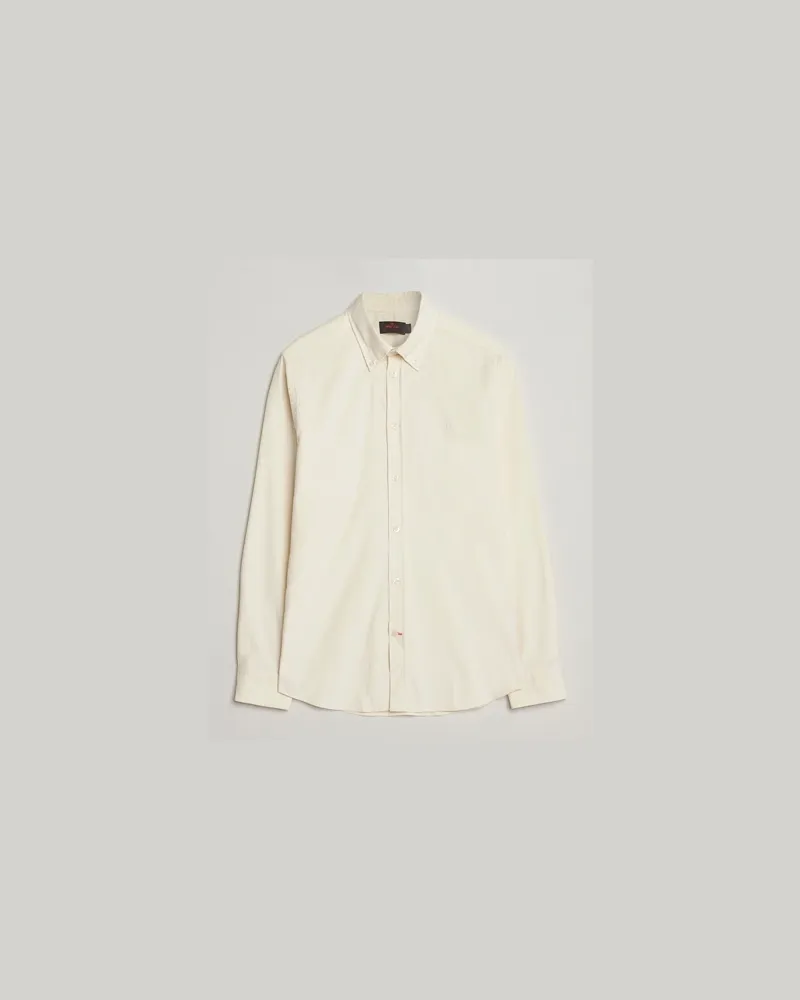 Morris Douglas Corduroy Shirt Off White Weiß