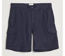 Cargo Leinen Shorts Blue