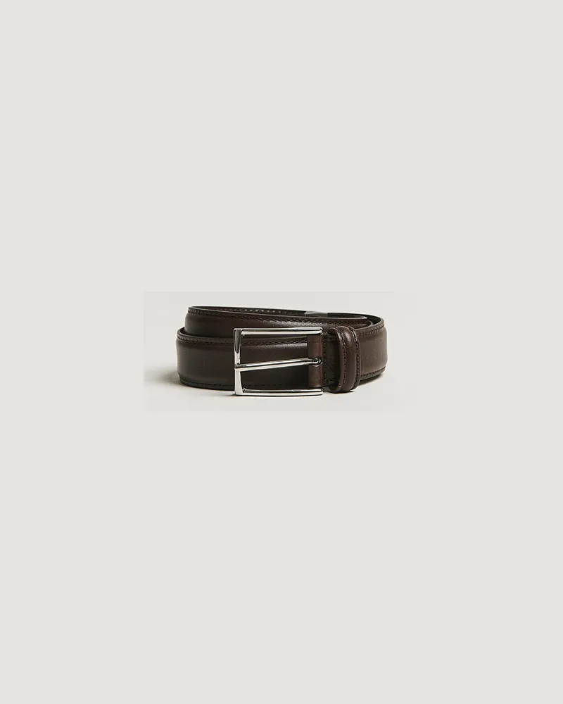 Anderson's Structure Leder Suit Belt 3 cm Dark Brown Braun