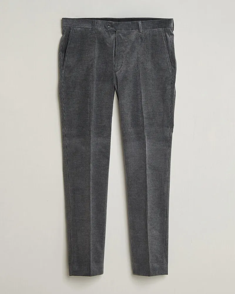 Oscar Jacobson Dandy Corduroy Trousers Grey Grau