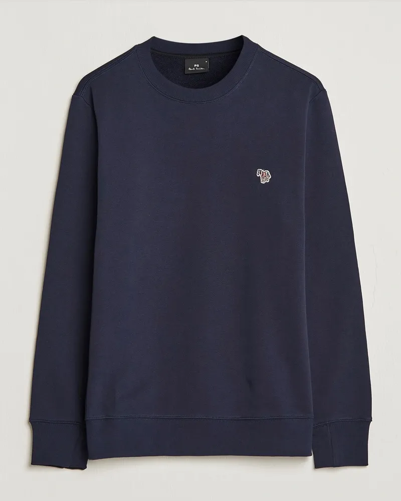 Paul Smith Zebra Organic Cotton Sweatshirt Navy Blau