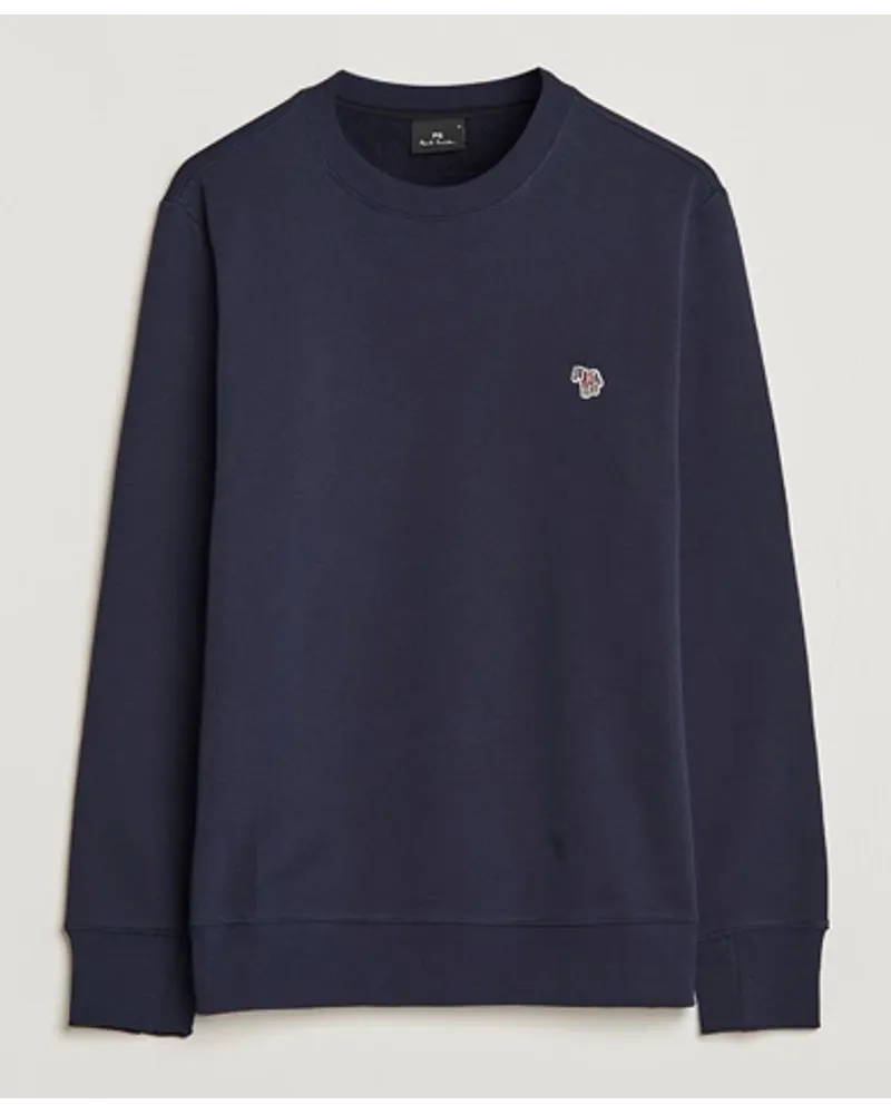 Paul Smith Zebra Organic Baumwoll Sweatshirt Navy Blau